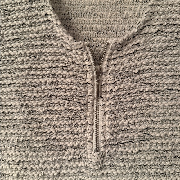 Dynamite Textured Knit Top in White and Black - Picture 2 of 3